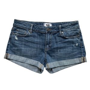 PAIGE Jimmy Jimmy Denim Mid Rise Cuffed Shorts Size 27